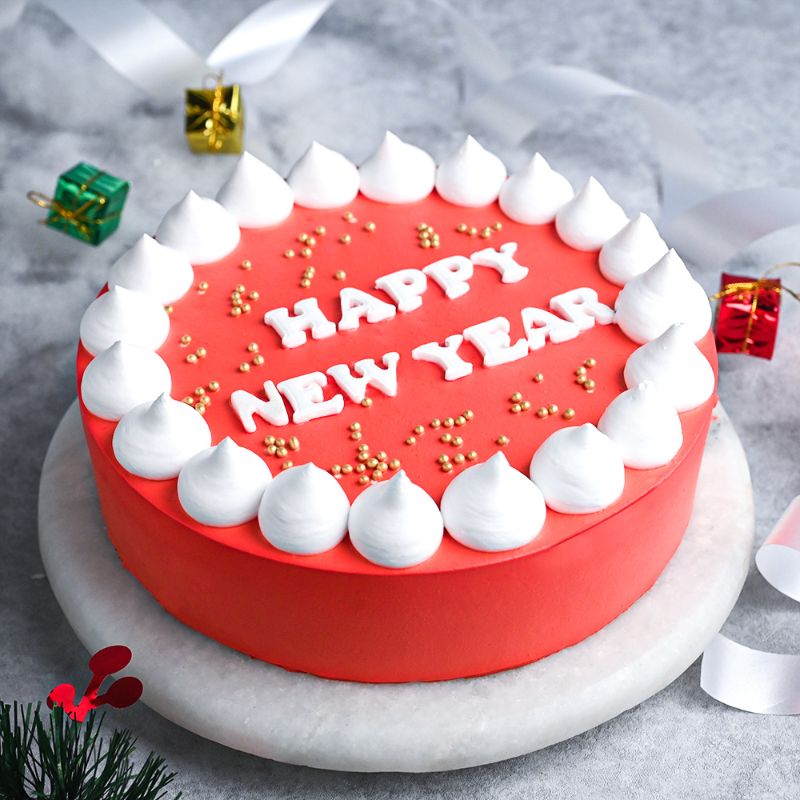 Hearty Red New Year Cake