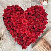 Hearty Red Rose Flower Combo for Valentines 