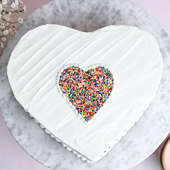 Heart shaped vanilla cake, Order Online