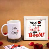 Hello Sexy Mug With Wall Hanging Frame N Love Notes