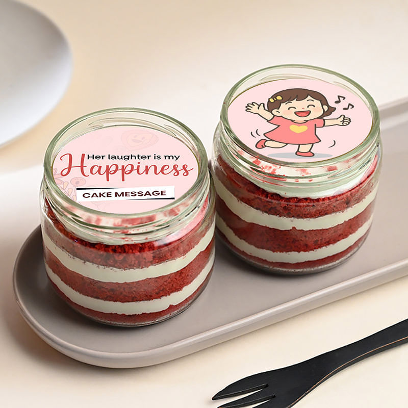 Her Happiness Red Velvet Jar Cake Duo