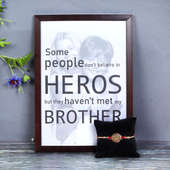 Hero Brother Rakhi Combo: Raksha bandhan photo frame for brother