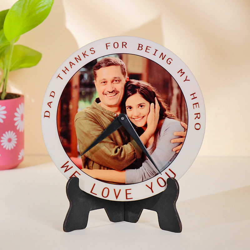 Hero Dad Table Clock