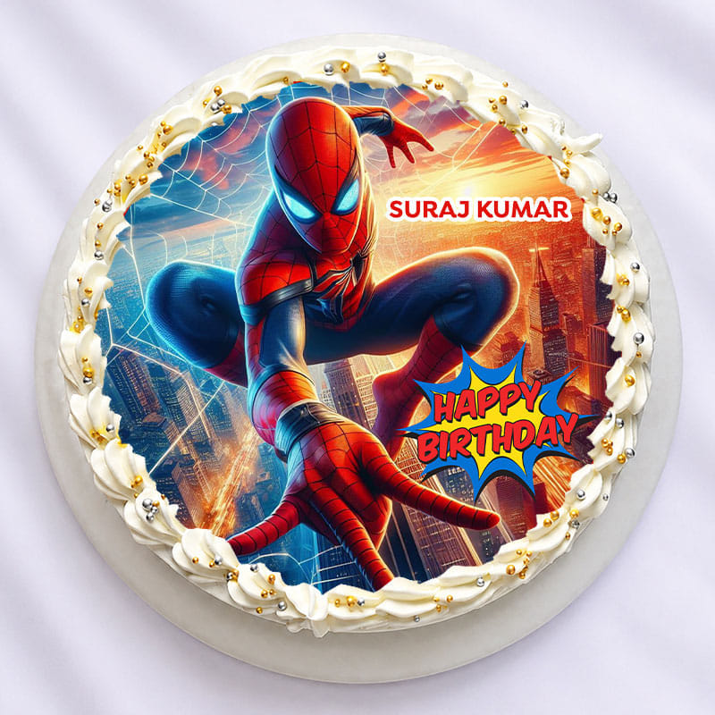 Heroic Spiderman Birthday Cake