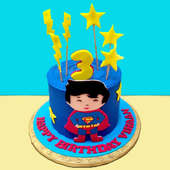 Heroic Superman Fondant Cake