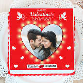 valentine photo cake for couple