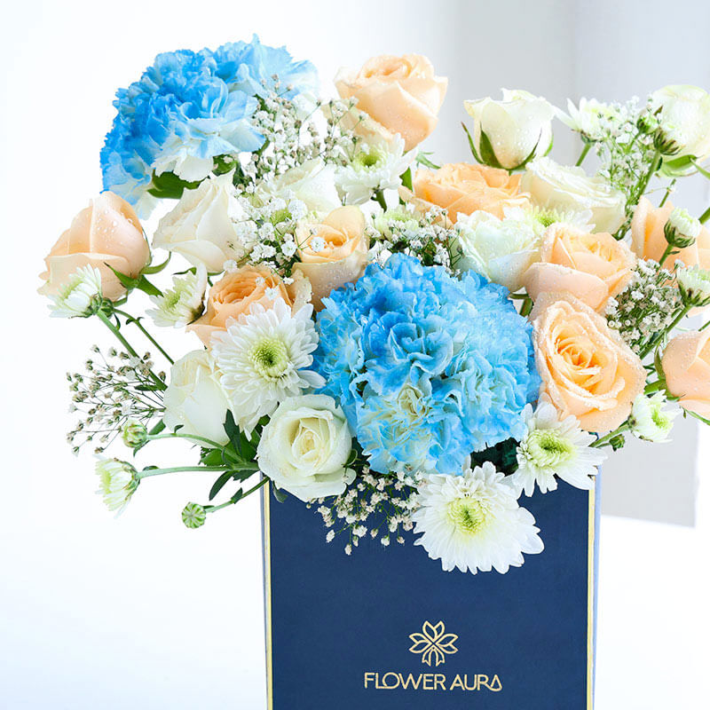 Hint Of Peach Skies And Ocean Blooms