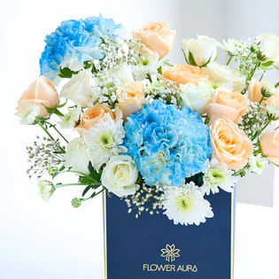 Hint Of Peach Skies And Ocean Blooms