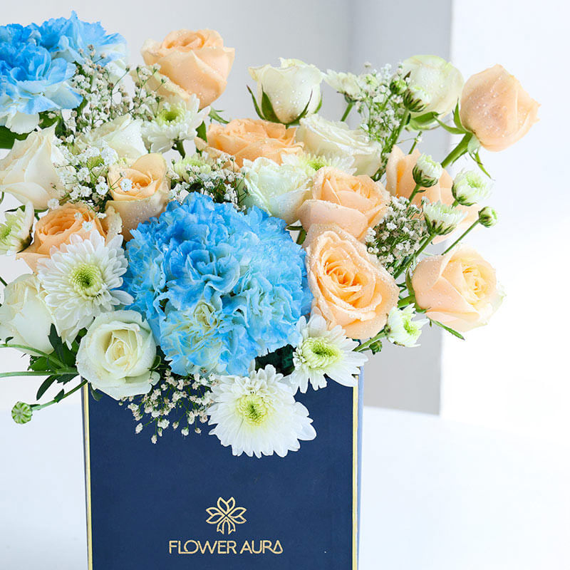 Hint Of Peach Skies And Ocean Blooms