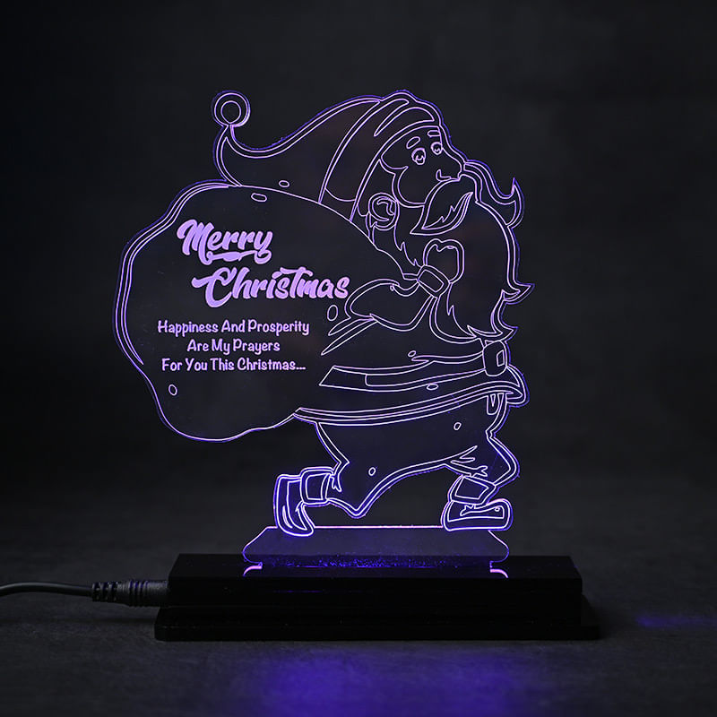 Joyful Santa LED Lamp