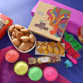 Holi Essentials With Gujiya Khasta And Ferrero Rocher Holi Gift Hamper