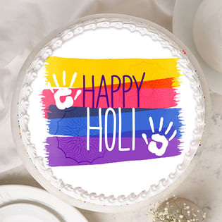 Happy Holi Poster Theme Cake