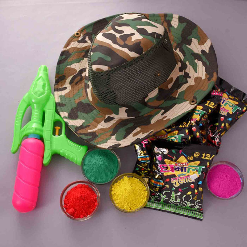 Holi Hat with Gulaal N Water Gun