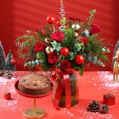 Holiday Bloom & Plum Cake Combo