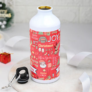 Top View of Happy Holiday Christmas Sipper