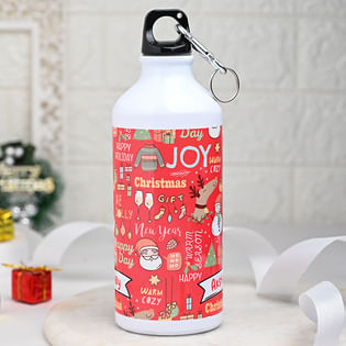 Side View of Happy Holiday Christmas Sipper