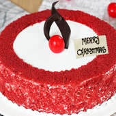 Red Velvet Christmas Cake - Zoom View