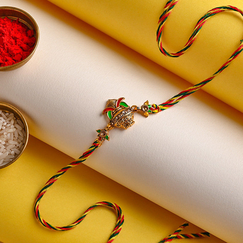 Holy Kalash Vibrant Rakhi