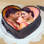 Heart Shaped Couples Cake - Zoom View