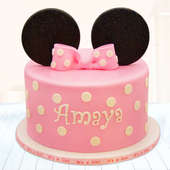 Pink Minnie Mouse Cake for Girls