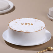 Pastel Hues New Year Cake: Themed cake for new year