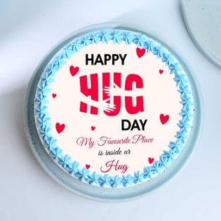 Hug Day Poster Cake