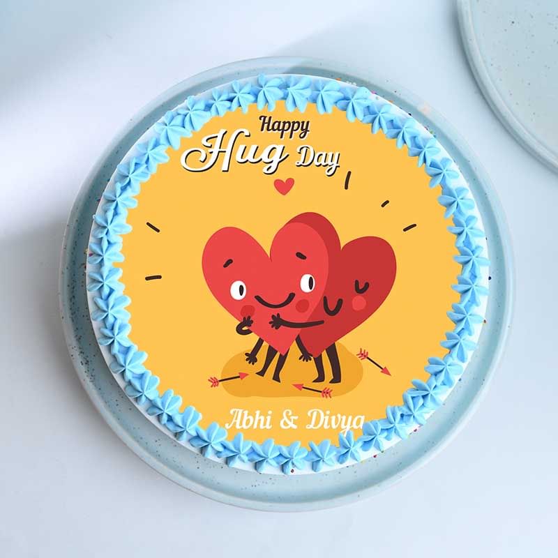 Photo cake for hug day