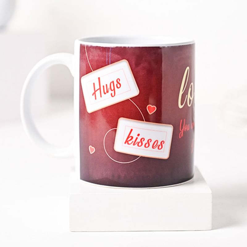 Buy Hugs N Kisses Cushion Mug for Valentine's day