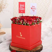 Hugs N Kisses Flower Box - Valentines Day Gift