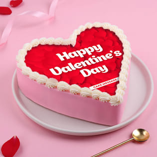 Heart Shaped Valentines Day Cake