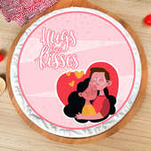 Valentines Hugs N Kisses Poster Cake