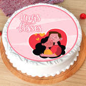 Valentine Special Hugs N Kisses Poster Cake