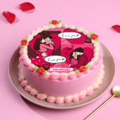 Hugs N Kisses Valentines Day Cake