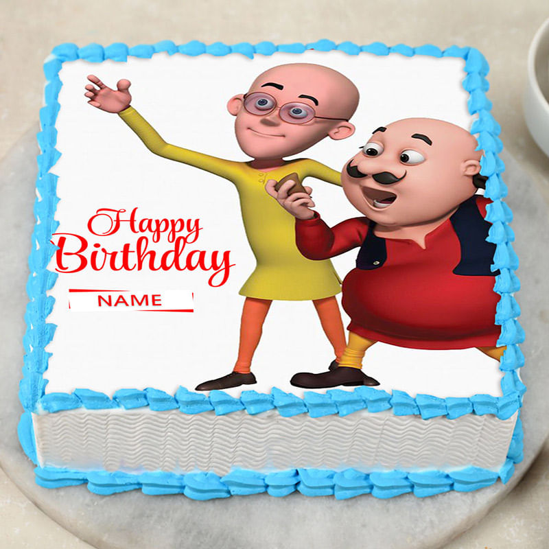 Motu Patlu Photo Cake for Birthday