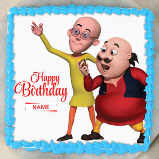 Motu Patlu Photo Cake - Zoom View