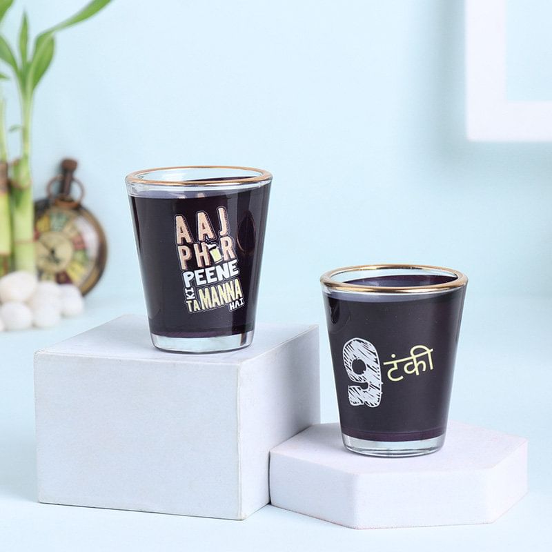 Humorous Shot Glass Duo