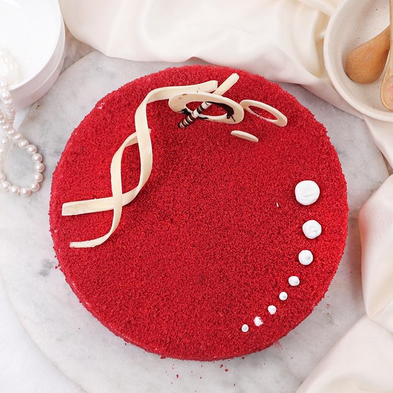 Top View Of Red Velvet Cake Online