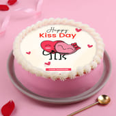 Couple Hearts Kiss Day Cake