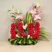 Premium Arrangement of Roses and Lilies