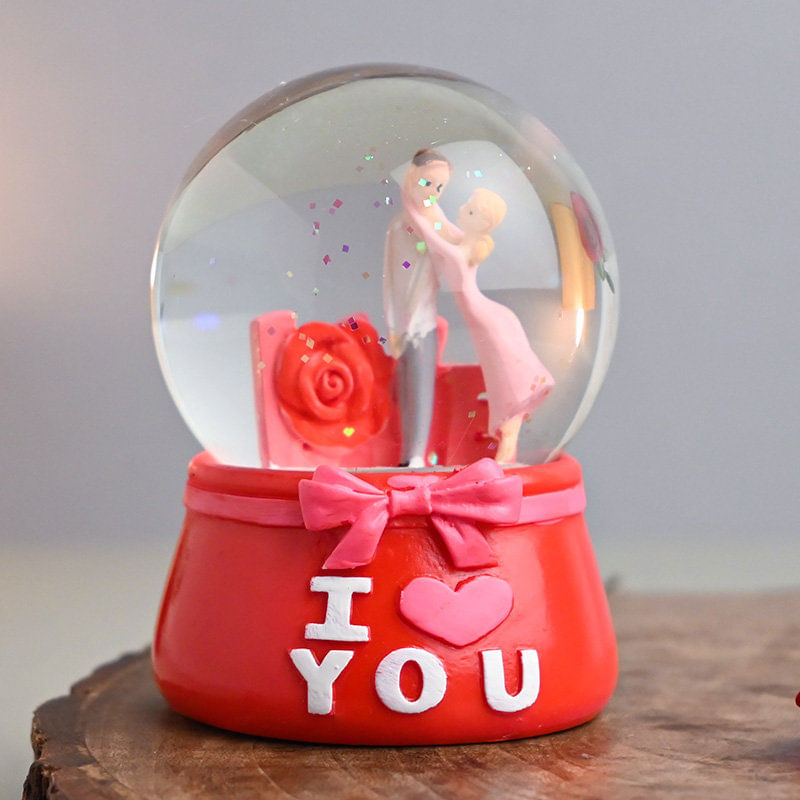 I Love You glass ball showpiece