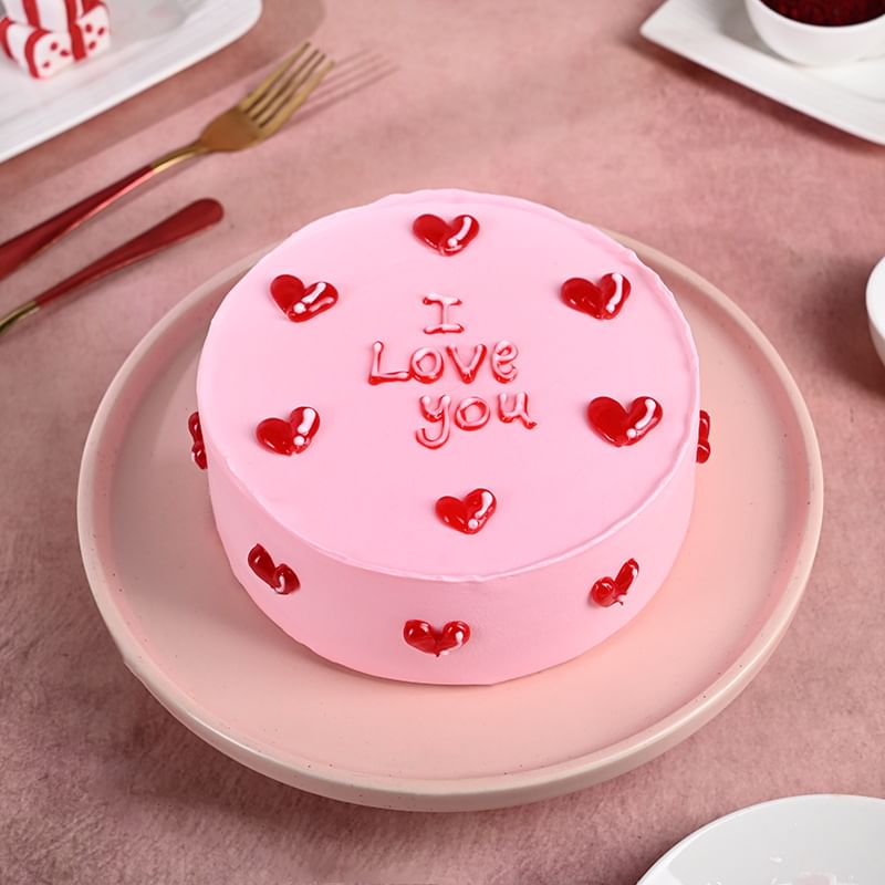 I Love You Valentine Cake