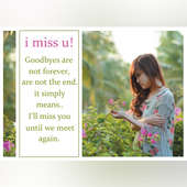 Personalised I Miss You E Card