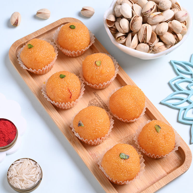 Ik Onkar N Veera Rakhi With Pistachio N Laddoo