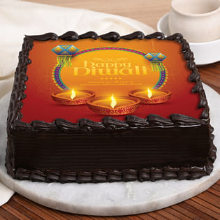 Illuminated Diwali Poster Cake