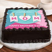 Mothers Day Poster Cake for Mom Side View
