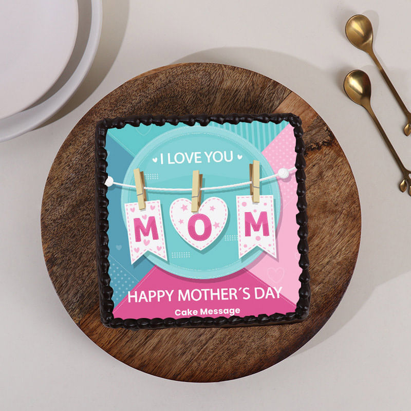 Mothers Day Poster Cake for Mom Online