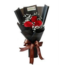 Bunch of 3 Red Roses