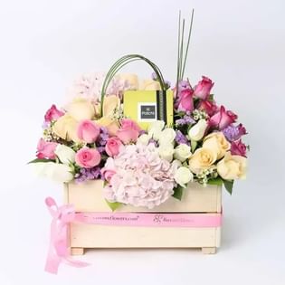 Colourful Flowers With Luxe Chocolates