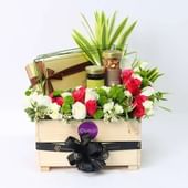 Exotic Blooms N Indulgence Festive Hamper