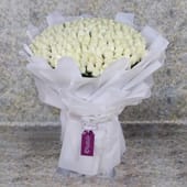 Eternal White Rose Bouquet